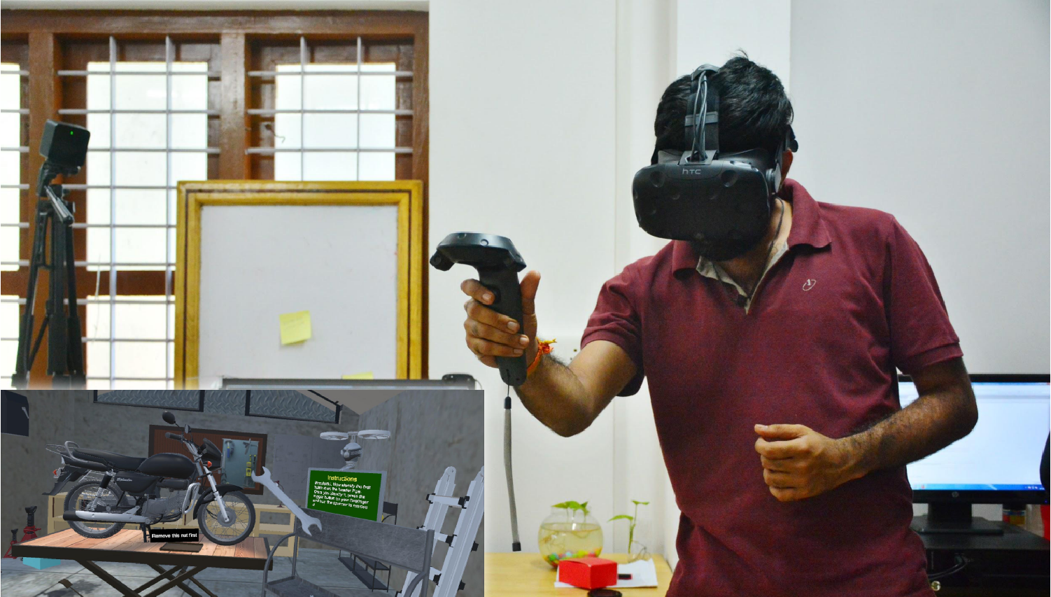 Learning motorcycle repair in immersive VR